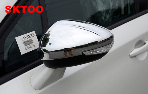 SKTOO Car Stying Fit For Peugeot 301 308 408 508 2008 3008 308S Door Side Wing Mirror Chrome Cover Rear View Cap Accessories ► Photo 1/6