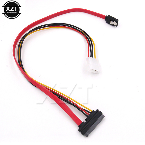 Newest 30cm SATA Combo 15 Pin Power and 7 Pin Data Cable 4 Pin Molex to Serial ATA Lead cable molex to sata power adapter ► Photo 1/5
