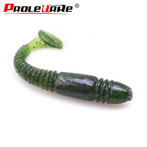 5pcs/lot 7.5cm 3.2g soft lure jig wobbler shrimp smell Contain salt silicone spiral worm fishing lures bass fishing tackle ► Photo 1/6