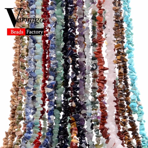 Irregular Freeform Chip Gravel Beads Natural Stone Amethysts Tiger Eye Beads For Jewelry Making 3-5-8-12mm Diy Necklace 16inches ► Photo 1/6