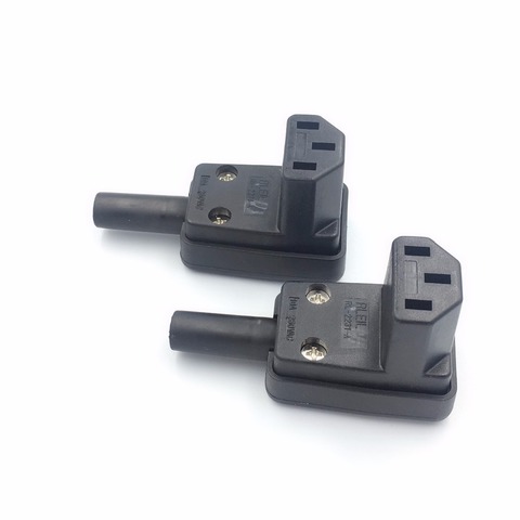 90 Degree Angled IEC 320 C13 Female Plug AC 10A 250V Power Cord Cable Connector ► Photo 1/2