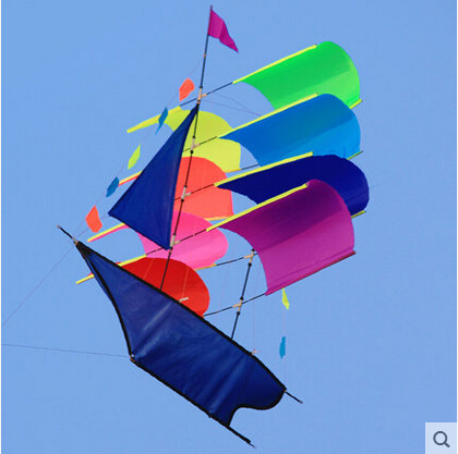 Free Shipping Outdoor Fun Sports  3D Stereo Sailboat Kite /Sailing Kites  With Handle And Line Good Flying ► Photo 1/1