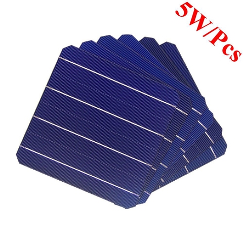 10Pcs 5W 156 * 156MM Photovoltaic Mono Solar Panel Cell 6x6 Grade A High Efficiency For DIY Monocrystalline Silicon Panel ► Photo 1/6