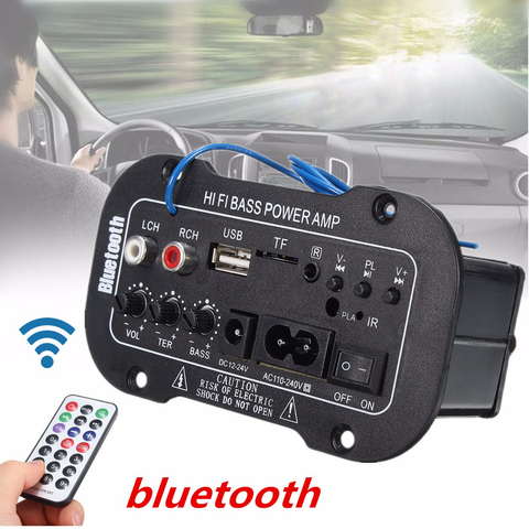 50W Amplifier Board Audio bluetooth Amplificador USB FM Radio TF Player Subwoofer DIY Amplifiers For Car Truck RV Camper Etc ► Photo 1/6