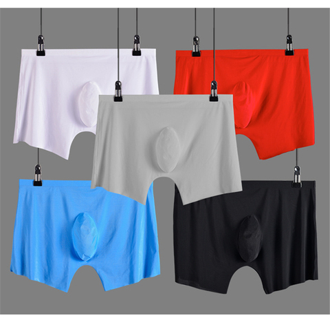 men underwear Boxer shorts Ice silk Seamless u convex design very soft sexy kilot male men's underpants cueca boxer homme ► Photo 1/6