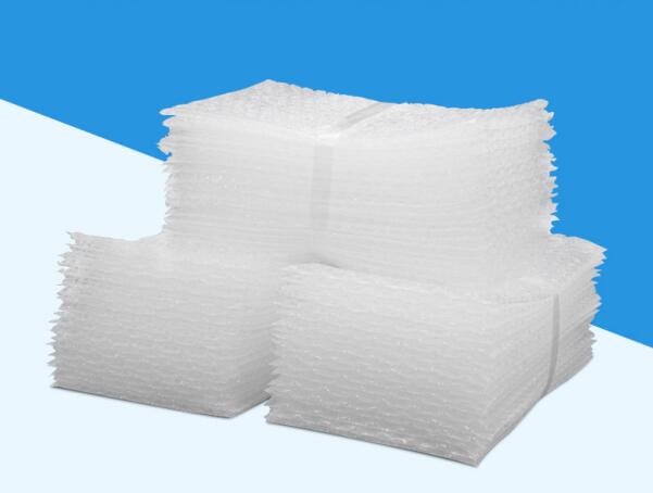 0.06mm Wrap Envelopes Bags White Plastic Bubble Pouches Ldpe Packing Material 