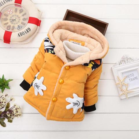 2022 Toddler Boys Cartoon Jacket For Boys Winter Fur Coat Kids Warm Hooded Outerwear Coat For Baby Boys Clothes Children Jacket ► Photo 1/5