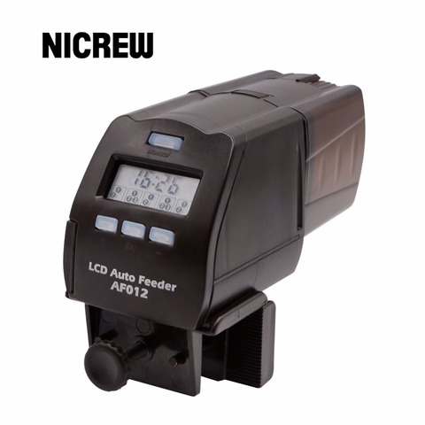 Nicrew Digital LCD Automatic Fish Feeder Aquarium Tank Pond Auto Fish Feeder Timer Food Feeder Timer Capacity Adjustable ► Photo 1/6