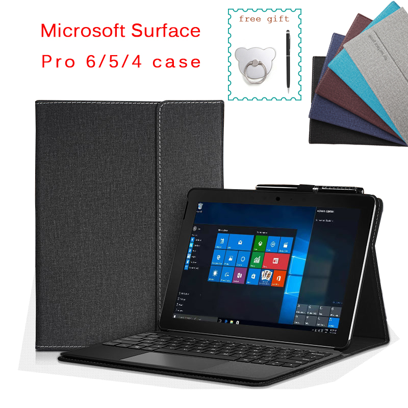 Buy Online Microsoft Surface Pro 6 Pro 5 Pro 4 Case Premium Pu Leather Stand Cover With Surface Pen Holder Alitools