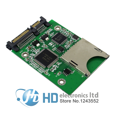 Free shipping  SD SDHC Secure Digital MMC Memory Card to 7+15P SATA Serial ATA Converter Adapter ► Photo 1/1