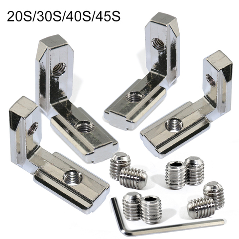 50/20/10pcs T Slot Aluminum Angle Bracket Inner Joint Bracket ago Aluminum Extrusion Profile 2022 / 3030/4040/4545 series ► Photo 1/6