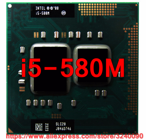 Original lntel Core i5 580M 2.66GHz i5-580M Dual-Core Processor PGA988 Mobile CPU Laptop processor free shipping ► Photo 1/1
