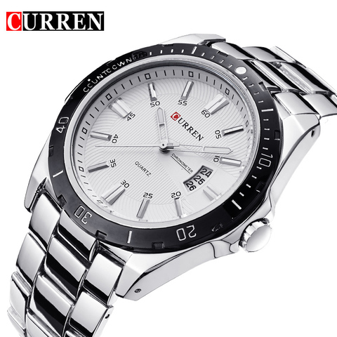CURREN Brand Watches Men Fashion Casual Watch Full Steel Watch Date Display quartz Sport Waterproof Resist Men Wrist Watches ► Photo 1/6