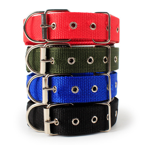 Adjustable Nylon Strap Dog Collar For Small Large Dogs Puppy Pet Accessories Leather Collar For Dogs Golden Retriever Husky Neck ► Photo 1/6
