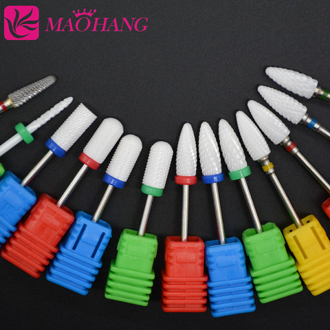 MAOHANG Ceramic Nozzel Nail Drill Bits Manicure Machine Accessories Rotary Electric Nail Files Manicure Cutter Nail Art Tools ► Photo 1/2