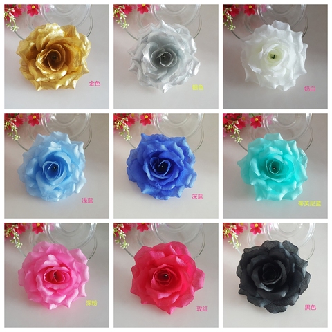 8cm 10cm Artificial Roses Flower Head for DIY Wedding Flower Wall Kissing Flower Balls Wedding Background Car Decoration Flores ► Photo 1/6