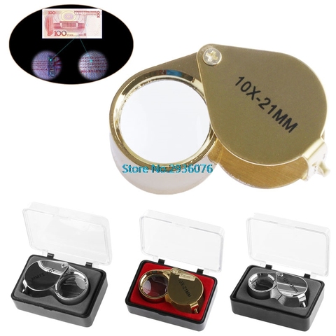 2022 New Mini Triplet Jeweler Eye Loupe Magnifier Magnifying Glass Jewelry Diamond 10X 21mm 20X 21MM 10X 18MM ► Photo 1/6