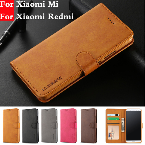 Luxury Leather case For Xiaomi Mi A2 Lite 6X Phone Case Redmi Note9 9s pro 8 8A 8T 6 Pro Flip Wallet TPU Case Redmi Note 8 Funda ► Photo 1/6