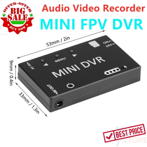 Mini FPV DVR Module NTSC/PAL Switchable Built-in Battery Video Audio FPV Recorder for RC Models Racing FPV Drone ► Photo 1/6