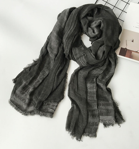 2022 New Japanese Unisex Style Winter Scarf Cotton And Linen Solider Color Long women's Scarves Shawl Fashion Men Scarf ► Photo 1/6