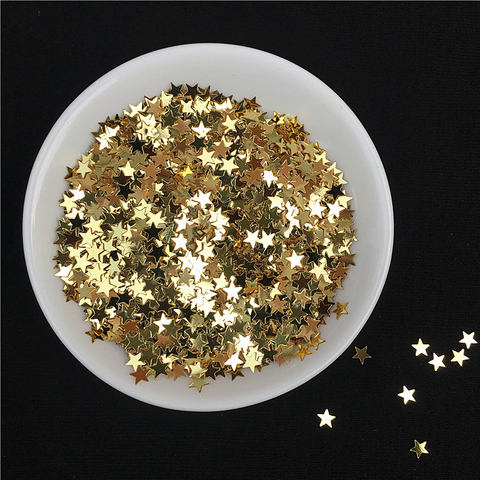 10g/Pack Light Gold Nail Sequin 3mm 4mm Star Shape Sequins Paillettes for Nails Beauty,Lady manicure,wedding decoration confetti ► Photo 1/6
