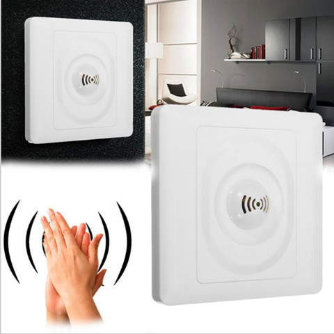 1 pc Smart Voice Control Light Sensor Switch Sound & Light Controlled Delay Switch Smart Home Wall Mount Switch Accessories NEW ► Photo 1/6