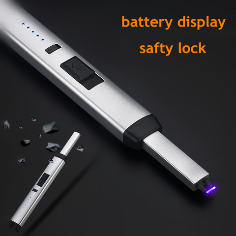 New Arc Windproof Plasma Electronic USB Recharge Kitchen bbq Cigarette Smoking Electric Lighter two type original box ► Photo 1/6