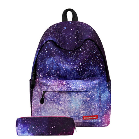 2022 New Rendy Women Stars Universe Space Printing Backpack School Book Backpacks Stars Bag Mochila Feminina ► Photo 1/6