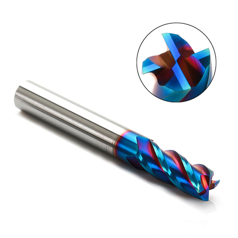 1PC Cutting HRC65 4 Flute D1mm-12mm 1.5mm 2mm 3mm 4mm 5mm 6mm 8mm Alloy Carbide Milling Tungsten Steel Milling Cutter End Mill ► Photo 1/6