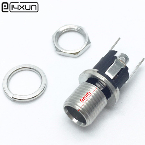2PCS 5.5*2.1 / 5.5 x 2.5mm DC Power Socket Connector Panel Mounting Jack with Nut 9mm Extended and Standard Type ► Photo 1/2