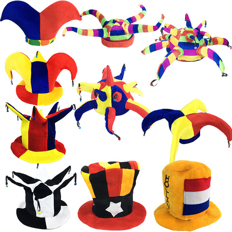 Halloween Party cosplay fancy Clown Hat children Adult Football fan Beer Carnival birthday Hats National flag hat cap ► Photo 1/6
