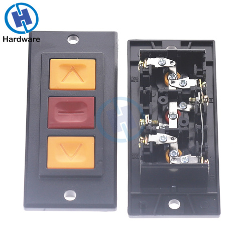 Up Down Stop 3 Buttons Switch Black Plastic Housing Push Button Switches For Electric Roller Shutter Garage Safety Door ► Photo 1/6