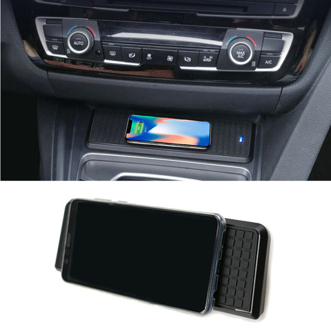 For BMW 3  Series F30 F31 F82 F32 F34 F36 car QI wireless charger fast charging module  cup holder panel  accessories for iPhone ► Photo 1/6