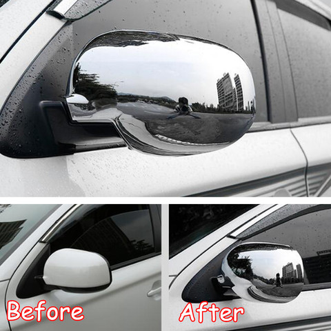 Fit For Mitsubishi Outlander 2013-2022  Car Rear View Mirror Cap Garnish Styling Cover Exterior Accessories Without Turn Light ► Photo 1/6