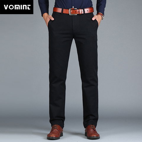 Vomint New Men's Pants Straight Loose Casual Cotton Fashion