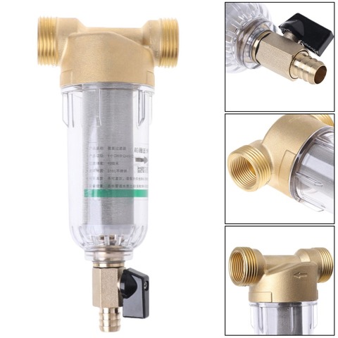 1 Inch 4 Points Prefilter Stainless Steel Water Purifier Mesh Copper Tap Faucet Kit ► Photo 1/6