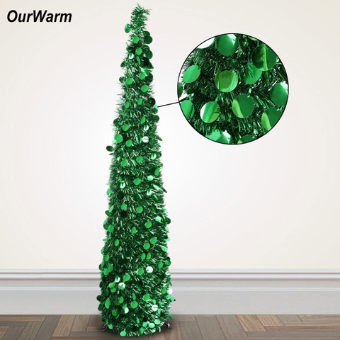 OurWarm Bling Sequins Christmas Tree 150cm Artificial Tinsel Pop Up Christmas New Year Decoration Christmas Decorations for Home ► Photo 1/6