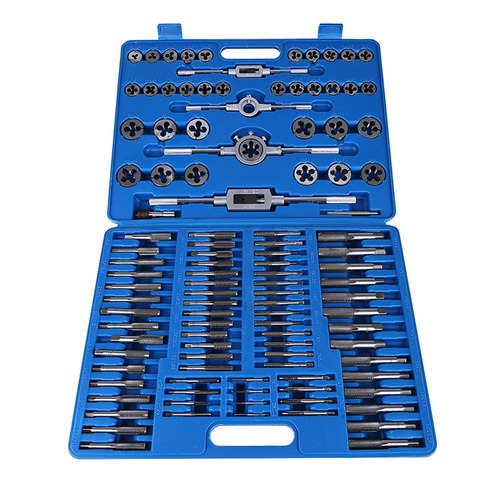 110PCS M2 M18 Screw Nut Thread Tap Die Tool Set with Wrench Handle Heavy Duty Hand Tool Kit for various tapping and threading ► Photo 1/6