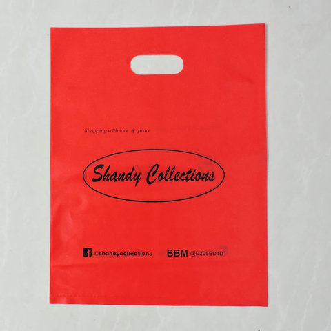 custom plastic bag for print gift packaging/shopping bag/printed logo handle plastic bag ► Photo 1/6
