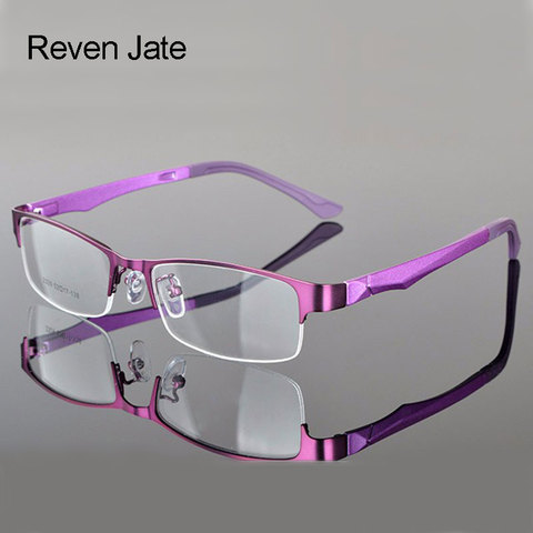 Reven Jate Half Rimless Eyeglasses Frame Optical Prescription Semi-Rim Glasses Frame For Women's Eyewear Female Armacao Oculos ► Photo 1/6