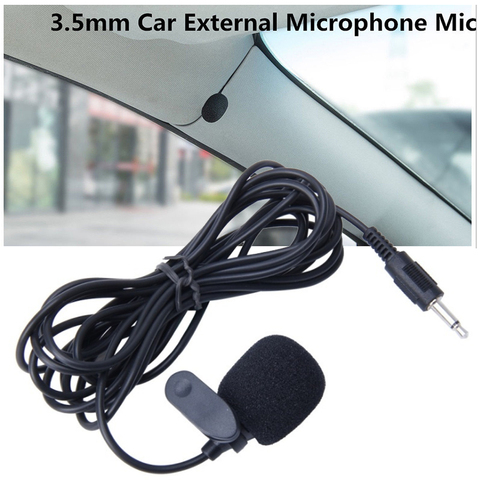 Mayitr 3.5mm Car Clip External Microphones 3.5 Clip On Car GPS DVD Player Microphone For bluetooth Stereo GPS DVD MP5 Radio ► Photo 1/6