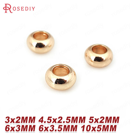 20PCS 24K Champagne Gold Color Plated Brass Wheel Spacer Beads Bracelet Beads High Quality Diy Jewelry Accessories ► Photo 1/6