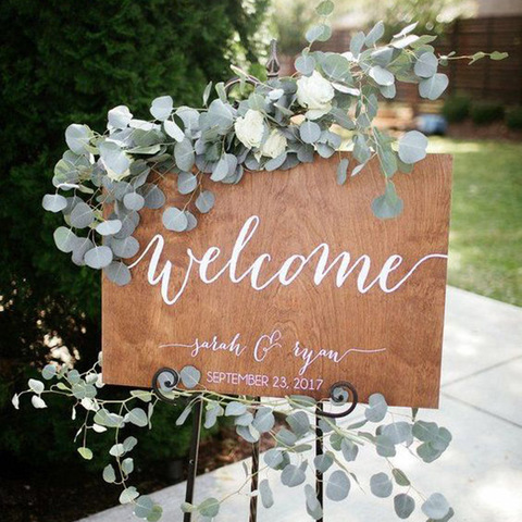 Artificial Eucalyptus Vine Green Leaves Wedding Decoration Fake Flowers Branch Plants Flower Garland Party home house Decor ► Photo 1/6