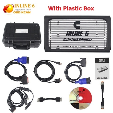 INLINE 6 Data Link Adapter Heavy Duty Diagnostic Tool Scanner Full 8 cable Truck Diagnostic interface inline6 inline 5 ► Photo 1/6