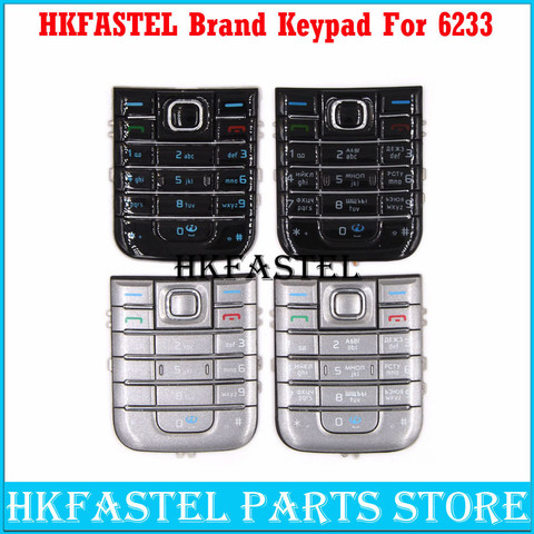 HKFASTEL New Cell phone Keyboard For Nokia 6233 Mobile Phone Housing English / Russian Keypad Cover Case ► Photo 1/1