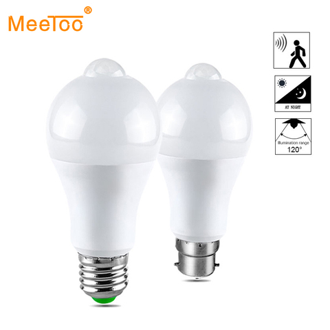 B22 E27 LED Night Light Motion Activated ON/OFF PIR Motion Sensor LED Lamp Light Smart Induction Bulb Stair Hallway Night Lamp ► Photo 1/6