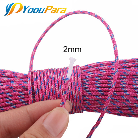 110 Colors 2mm one stand Cores 50M Paracord for Survival Parachute Cord Lanyard Rope Camping Climbing Camping Rope Hiking ► Photo 1/4