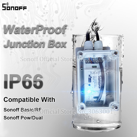 Sonoff IP66 Waterproof Junction Box Waterproof Case Water-resistant Shell Support Sonoff Basic/RF/Dual/Pow for Xmas Tree Lights ► Photo 1/6