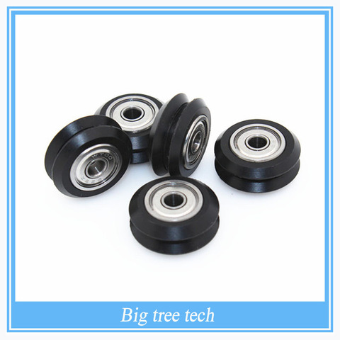 10pcs CNC Openbuilds Plastic wheel POM with Bearings W type double V type W groove V groove passive wheel pulley for V-slot ► Photo 1/6