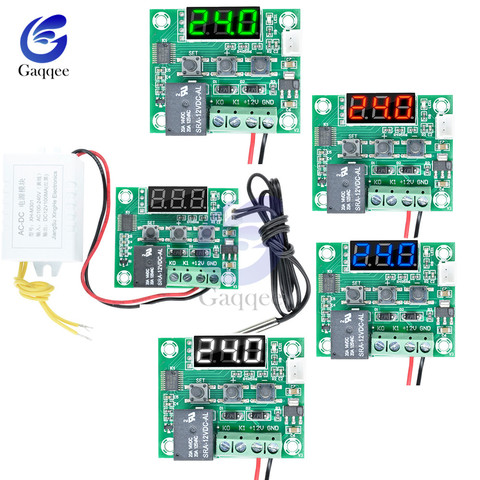 W1209 AC 110V-220V LED Digital Thermostat Temperature Control Thermometer Thermo Controller Switch Module w/ Power Supply AC-DC ► Photo 1/6